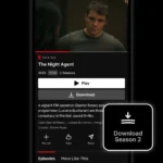 Giao diện nút Tải xuống toàn bộ mùa phim trên ứng dụng Netflix trên iPhone