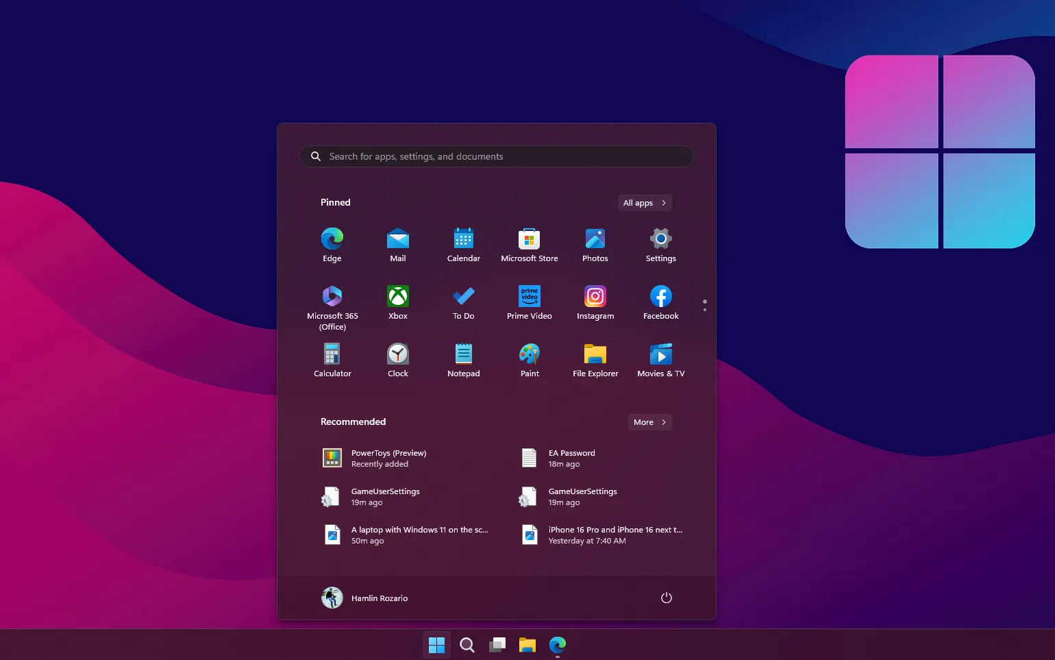 Giao diện Start Menu hiện đại trên Windows 11 sau các bản cập nhật