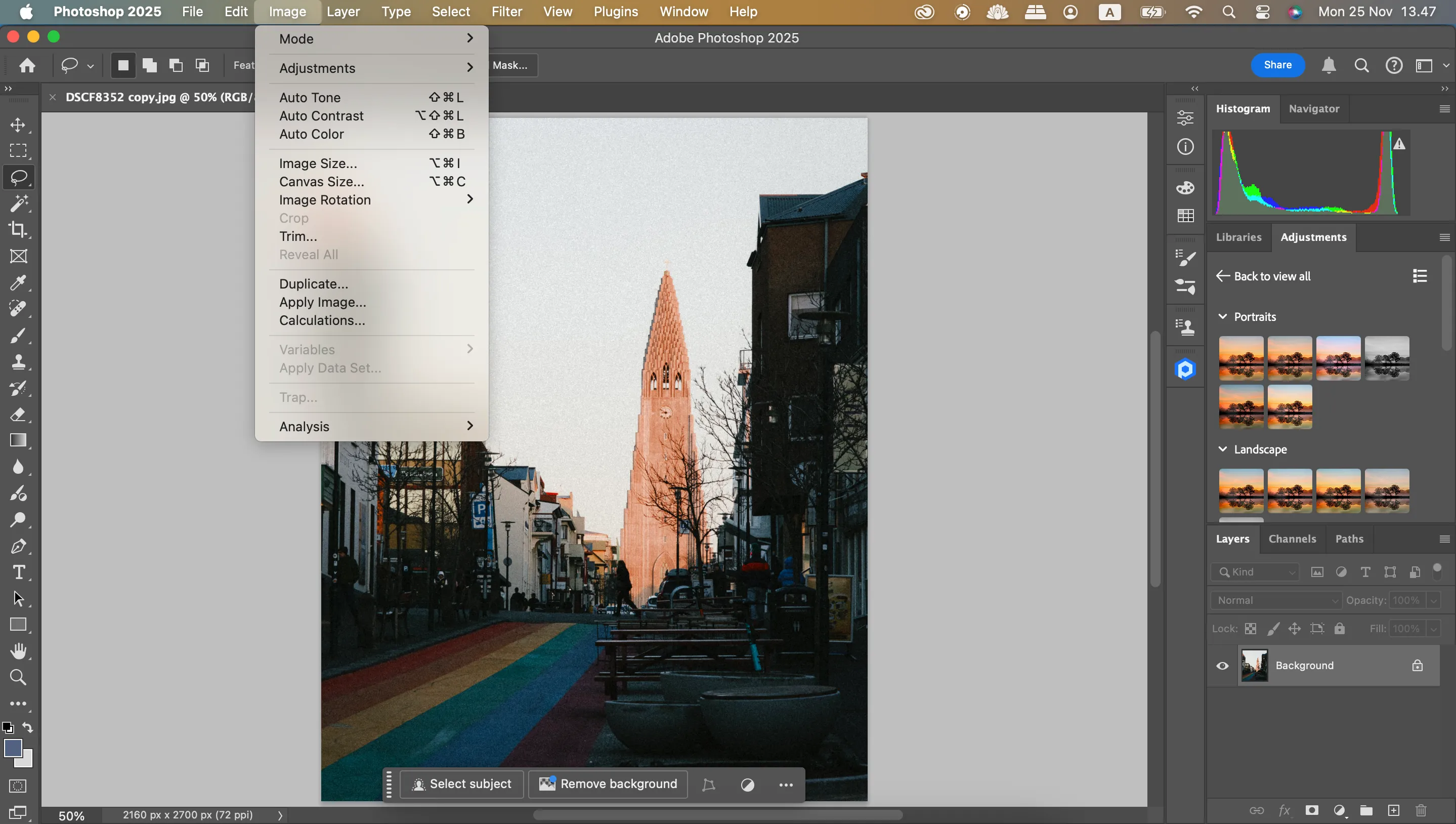 Giao diện thay đổi kích thước và độ phân giải ảnh trong Photoshop
