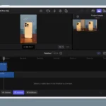 Giao diện timeline Final Cut Pro trên iPad hiển thị biểu tượng Live Drawing