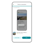 Giao diện tính năng xem lại ảnh chụp màn hình trong Google Maps giúp người dùng quản lý địa điểm du lịch
