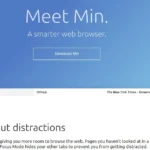 Giao diện trang chủ Min Browser