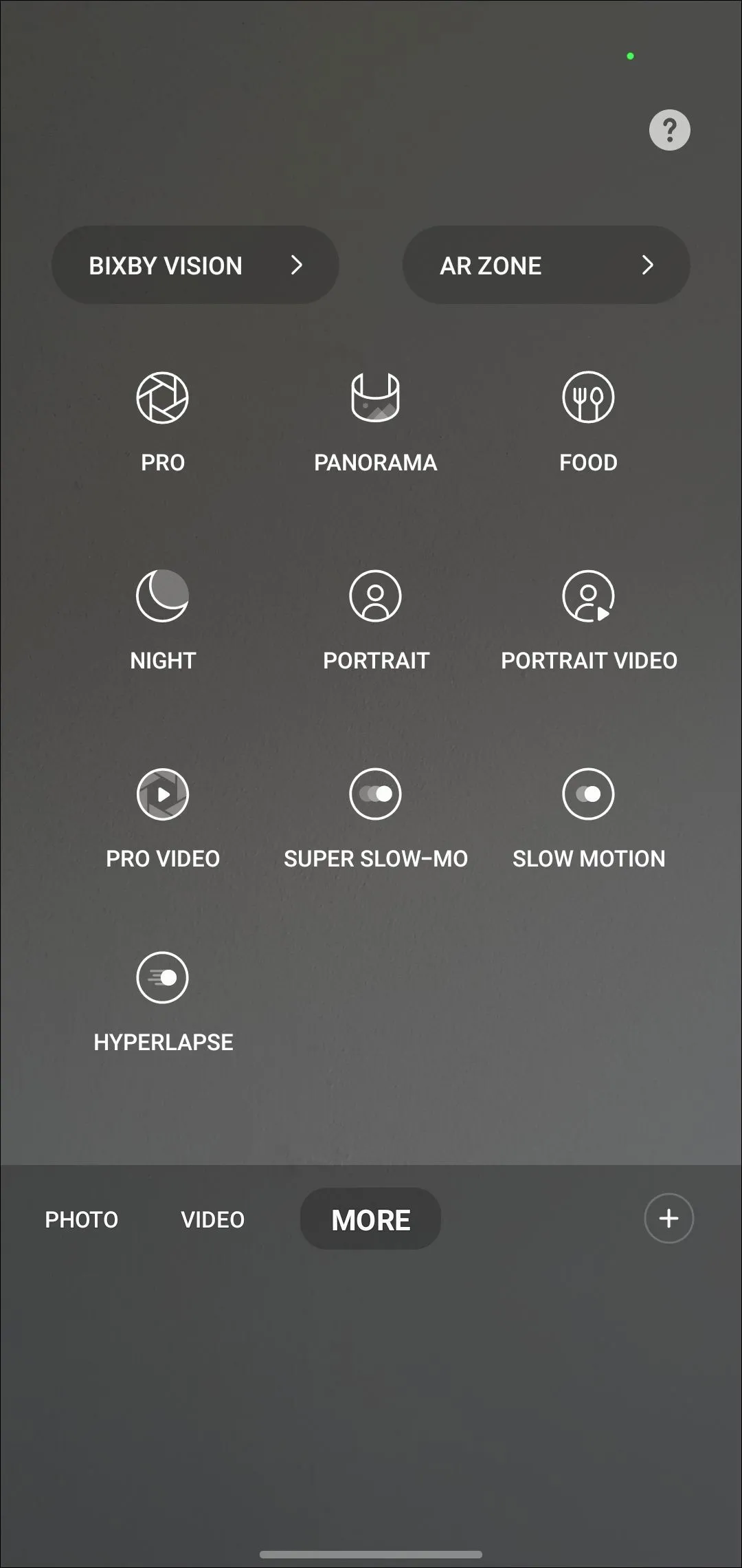 Giao diện ứng dụng Camera trên điện thoại Android, hiển thị tùy chọn chế độ Hyperlapse