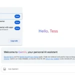 Giao diện ứng dụng web Gemini của Google hiển thị menu thả xuống với các lựa chọn mô hình AI, bao gồm Gemini 2.0 Flash và 1.5 Flash.