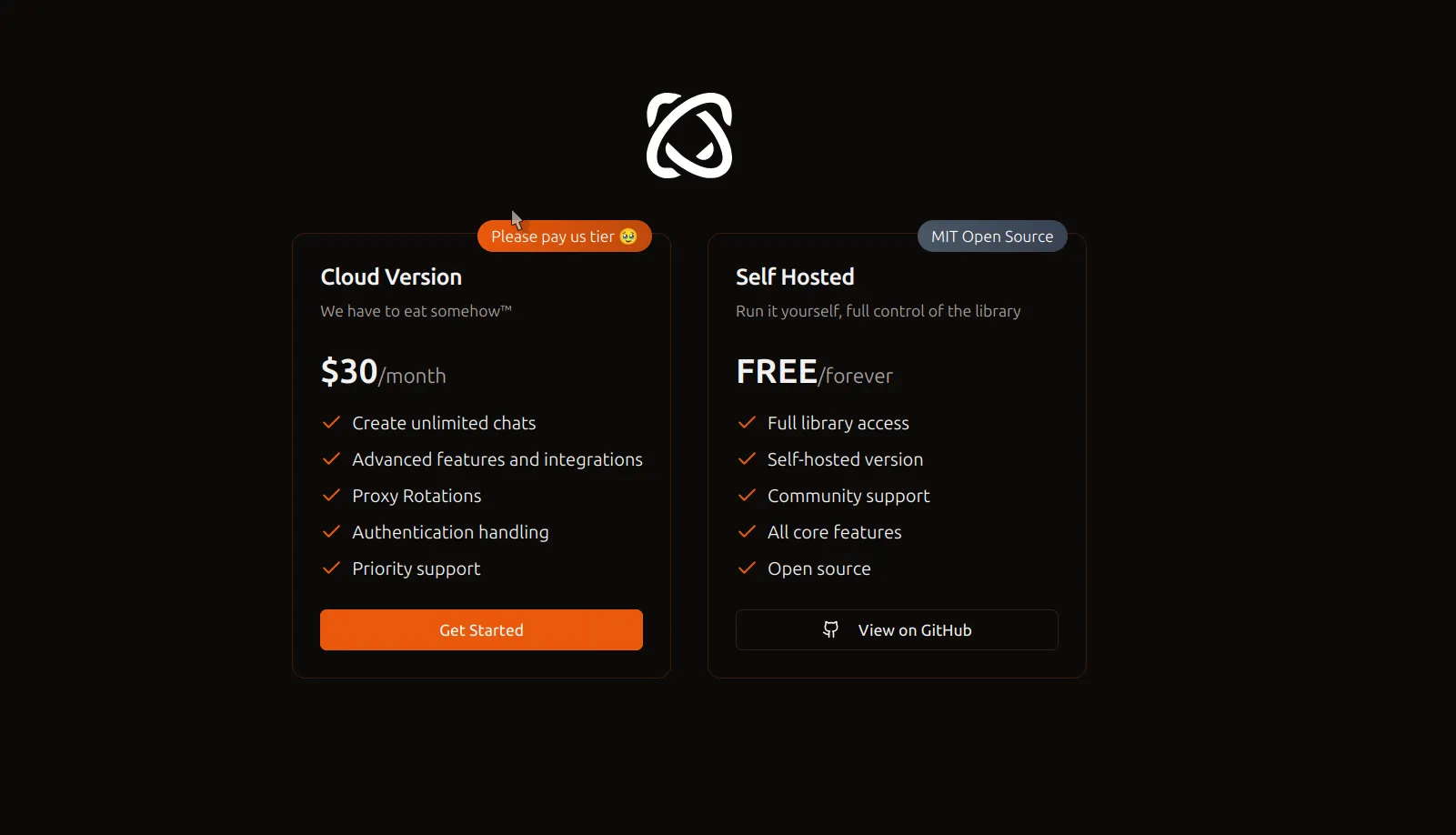 Giao diện website Browser Use hiển thị các gói dịch vụ và tùy chọn chi phí cho AI Agent điều khiển trình duyệt