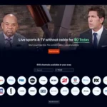 Giao diện website Fubo TV hiển thị các tùy chọn gói cước và dịch vụ live streaming