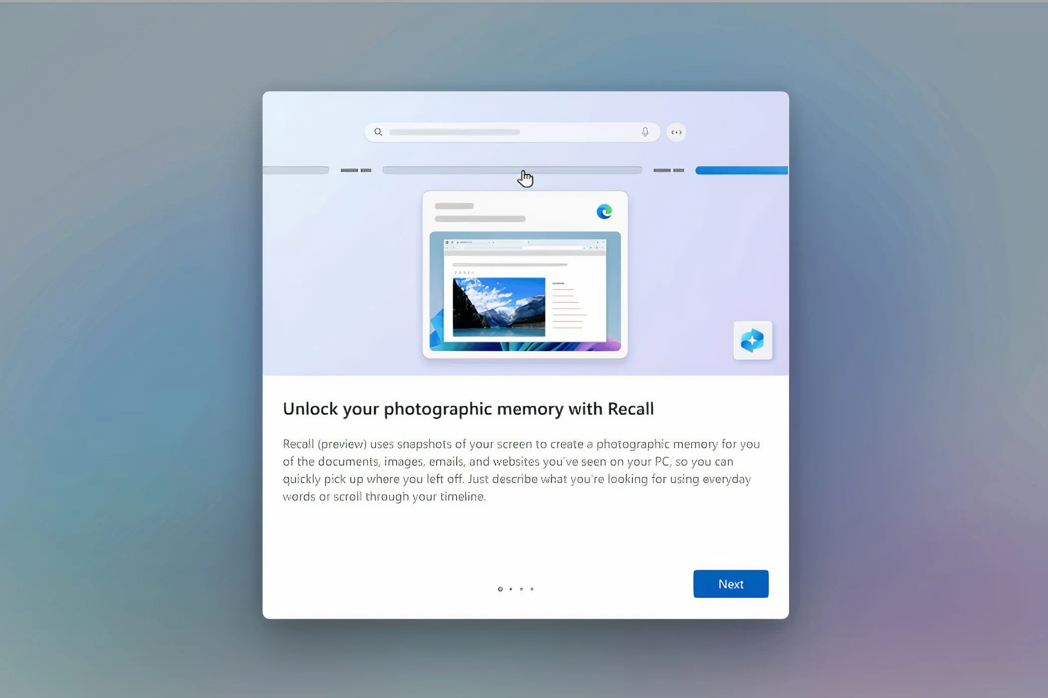 Giao diện Windows 11 minh họa tính năng Windows Recall gây tranh cãi về quyền riêng tư