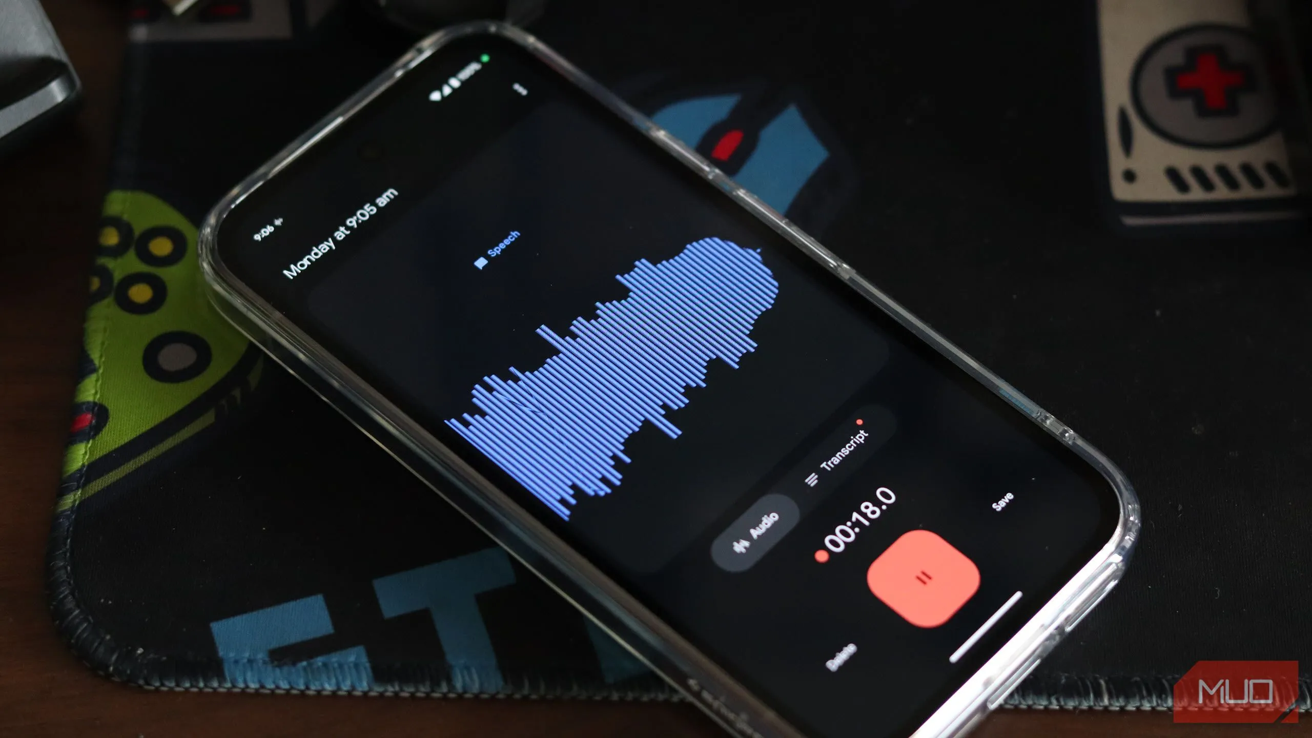 Google Recorder trên Pixel 9a