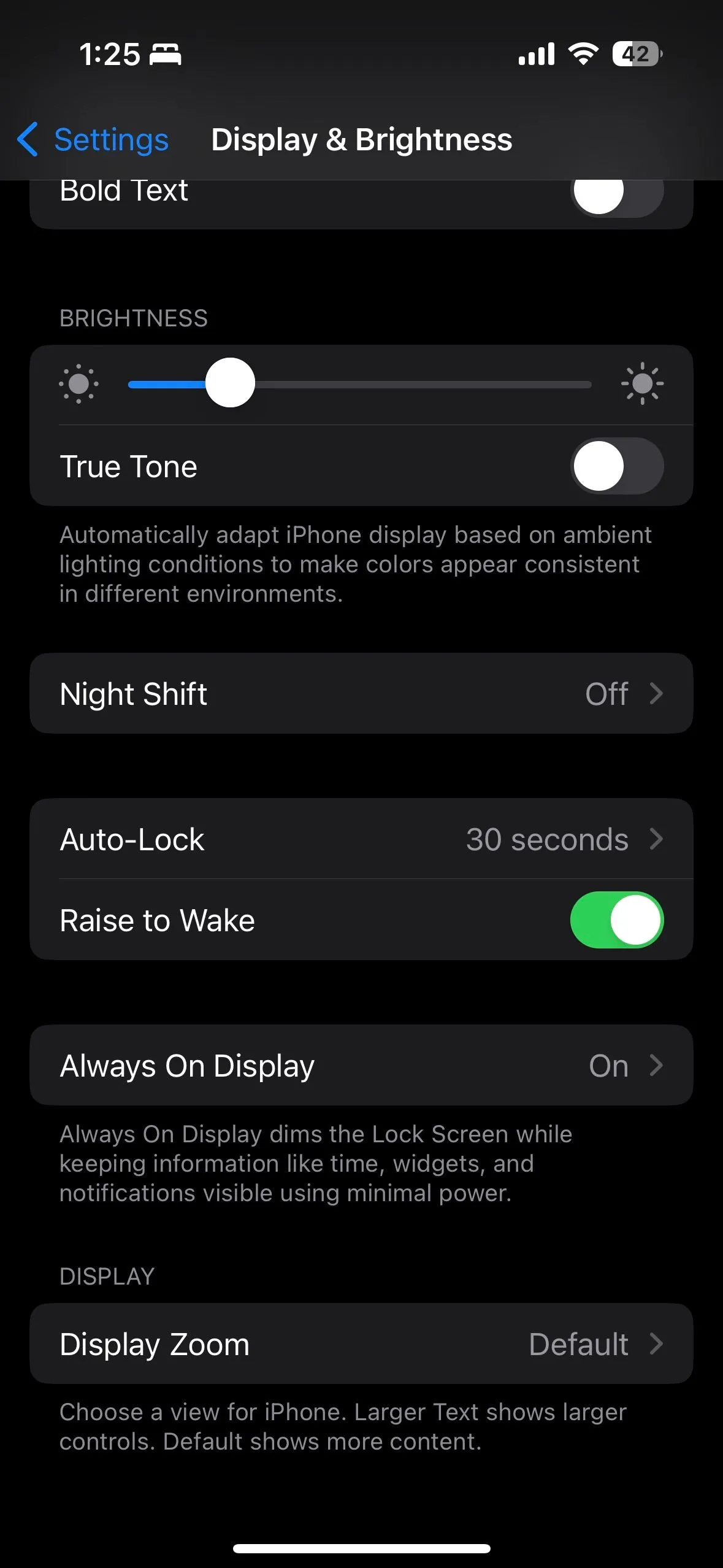 Hiển thị cài đặt màn hình Luôn bật trong ứng dụng Cài đặt trên iOS 16