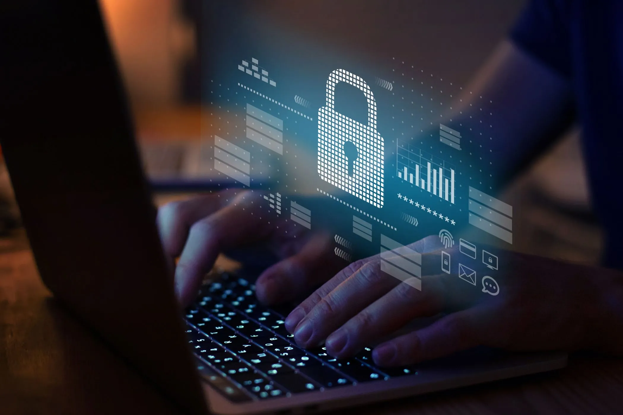 Hình ảnh &quot;Do Not Track&quot; trên màn hình laptop, minh họa việc theo dõi trình duyệt và gợi ý không lưu trữ mật khẩu quan trọng trên trình quản lý mật khẩu của trình duyệt.