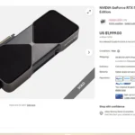 Hình ảnh lừa đảo rao bán card đồ họa Nvidia RTX 5090 trên chợ trực tuyến