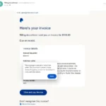 Hình ảnh một ví dụ email lừa đảo PayPal từ Google Phishing Quiz, hiển thị hóa đơn giả mạo.