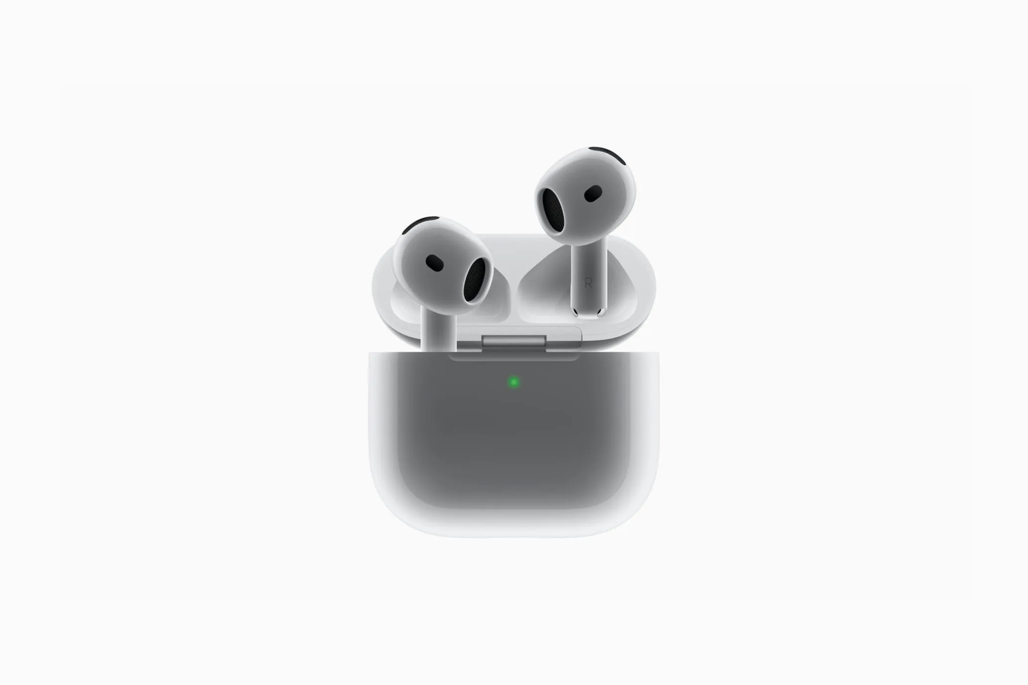Hộp sạc và tai nghe Apple AirPods thế hệ 4 mới