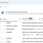 Hộp thư đến Gmail với nhiều email chưa đọc, thể hiện sự quá tải thông tin và cần quản lý email hiệu quả để tăng cường sự tập trung.