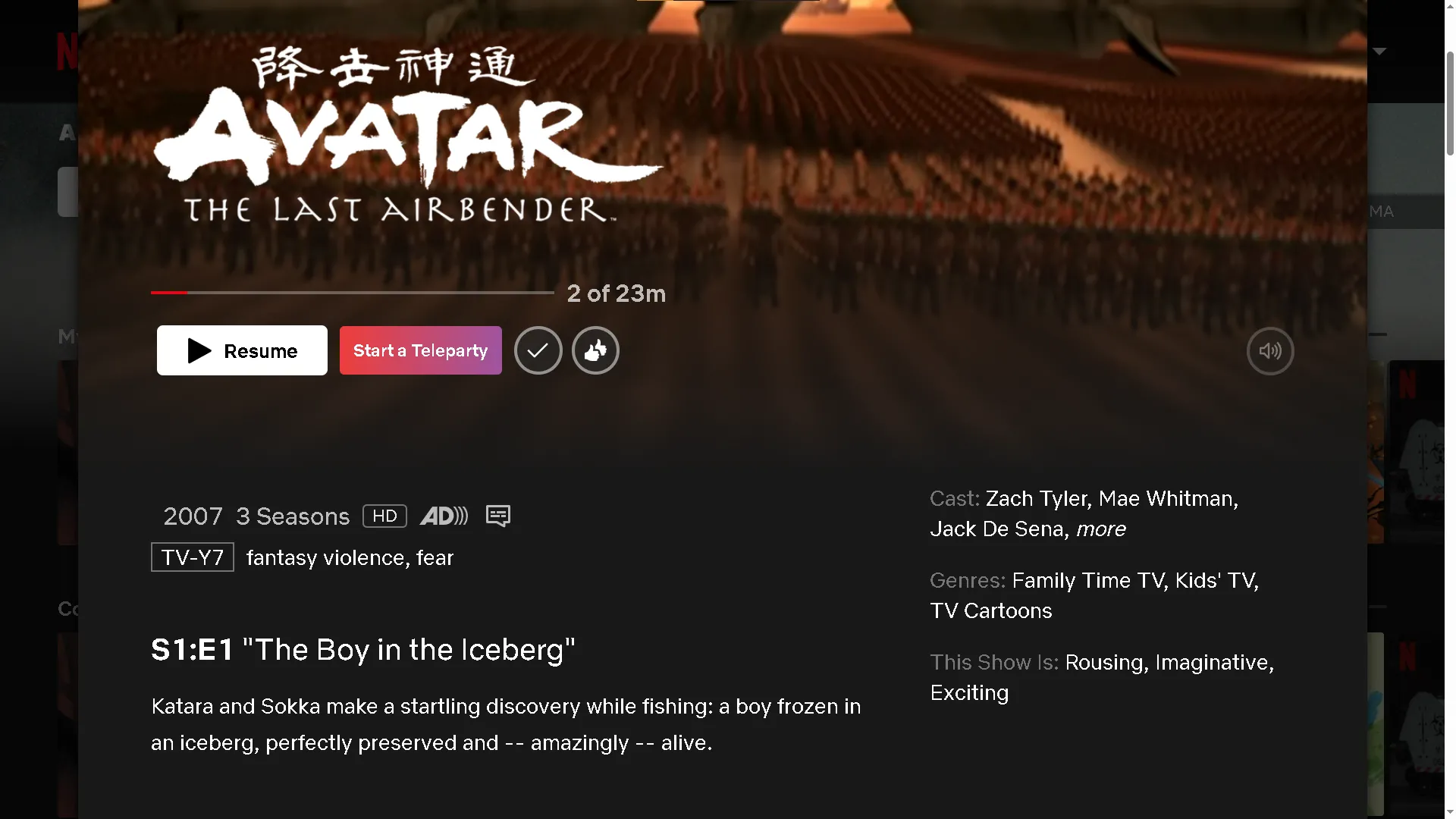 Hướng dẫn bắt đầu watch party Teleparty trên Netflix với phim Avatar: The Last Airbender