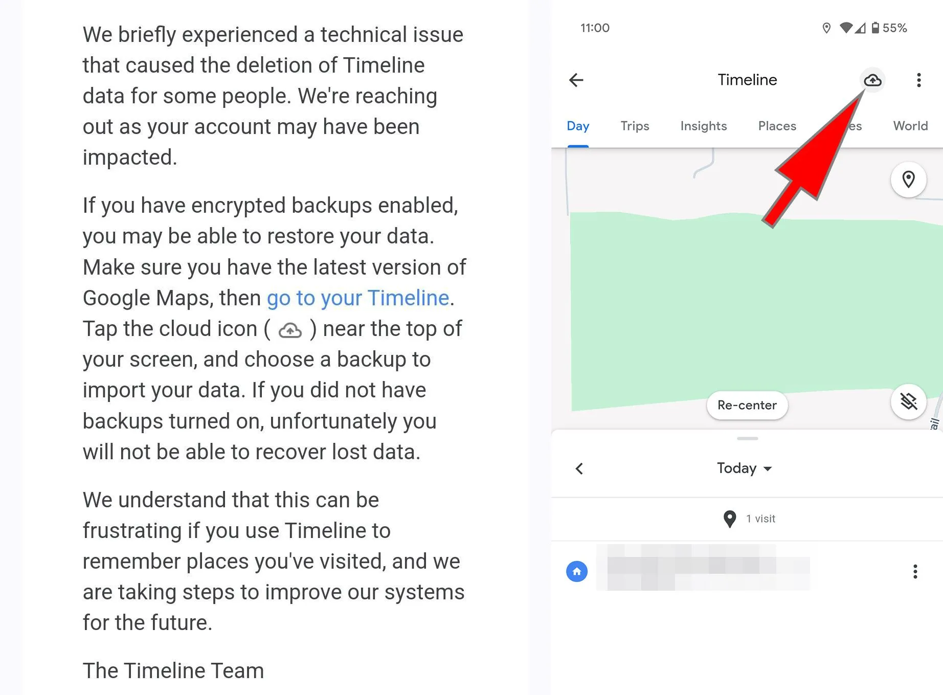 Hướng dẫn các bước khôi phục dữ liệu Timeline trên Google Maps