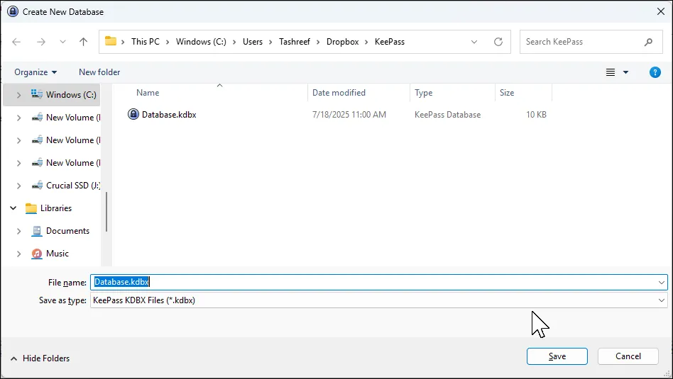 Hướng dẫn tạo cơ sở dữ liệu mới trên KeePass và đồng bộ qua Dropbox