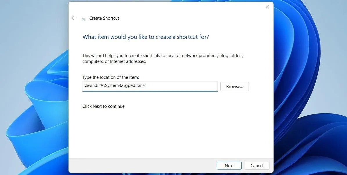Hướng dẫn tạo phím tắt Local Group Policy Editor trên màn hình desktop