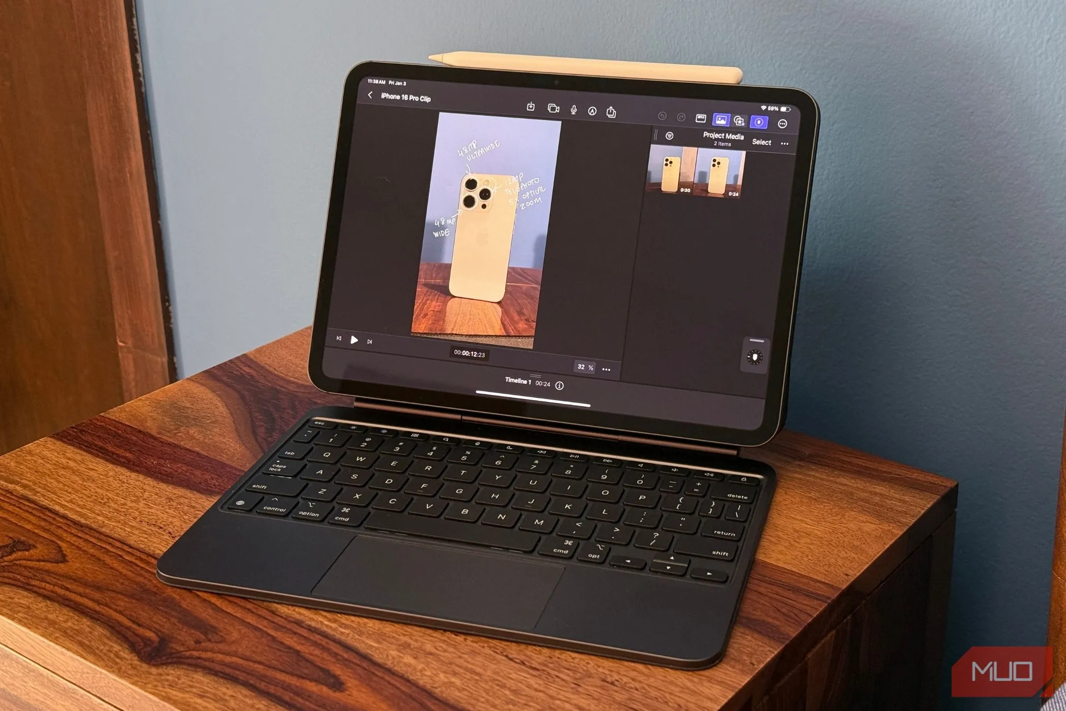 iPad Pro với ứng dụng Final Cut Pro đang mở, minh họa một thiết bị cao cấp có chi phí bảo trì tiềm ẩn cao.