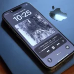iPhone 16 Pro đặt cạnh MacBook Air trên bàn làm việc