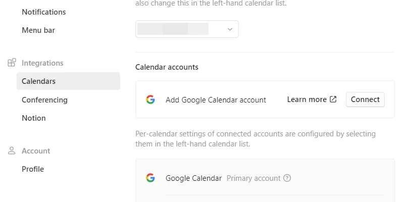 Kết nối Google Calendar với Notion Calendar để đồng bộ sự kiện