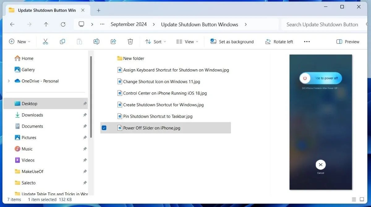 Khung xem trước Preview Pane trong File Explorer Windows 11