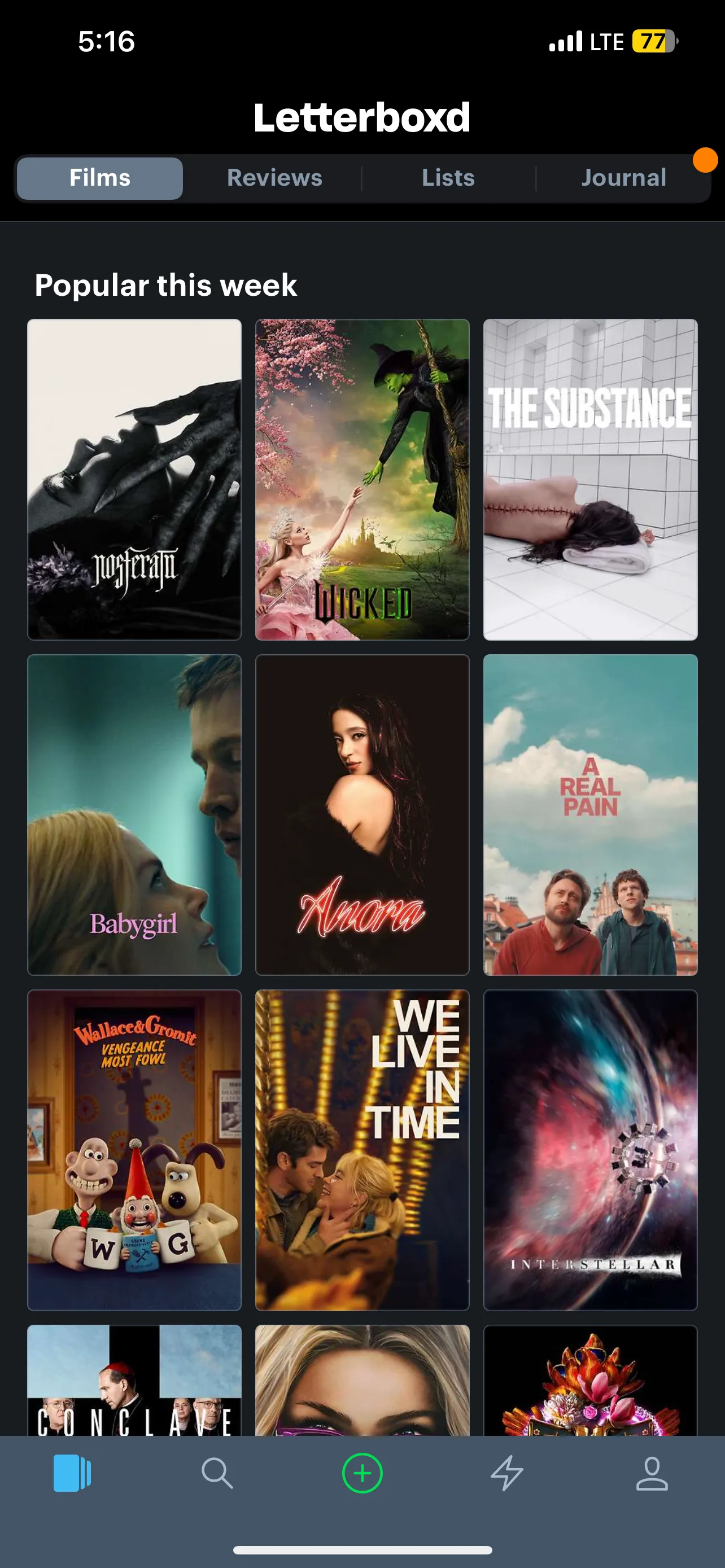 Letterboxd hiển thị các bộ phim phổ biến trong tuần