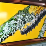 LG QNED85 86 inch Smart TV hiển thị giao diện quảng cáo thông minh dùng AI