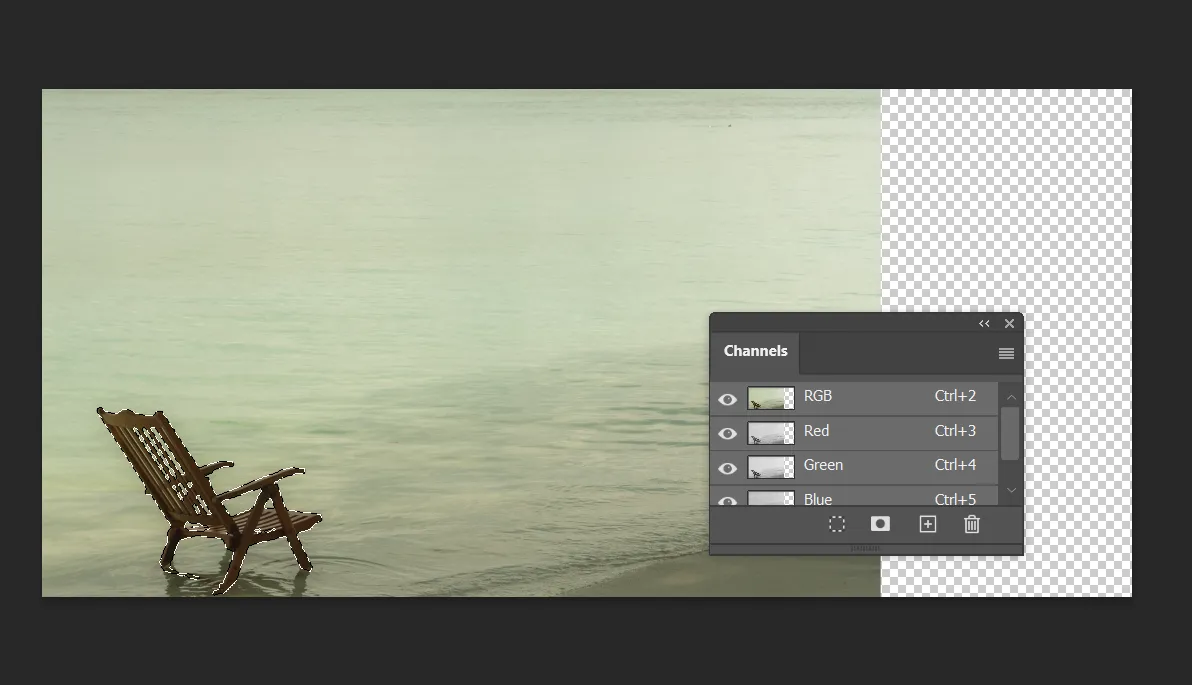 Lưu vùng chọn thành kênh Alpha trong Photoshop để bảo vệ khi scale
