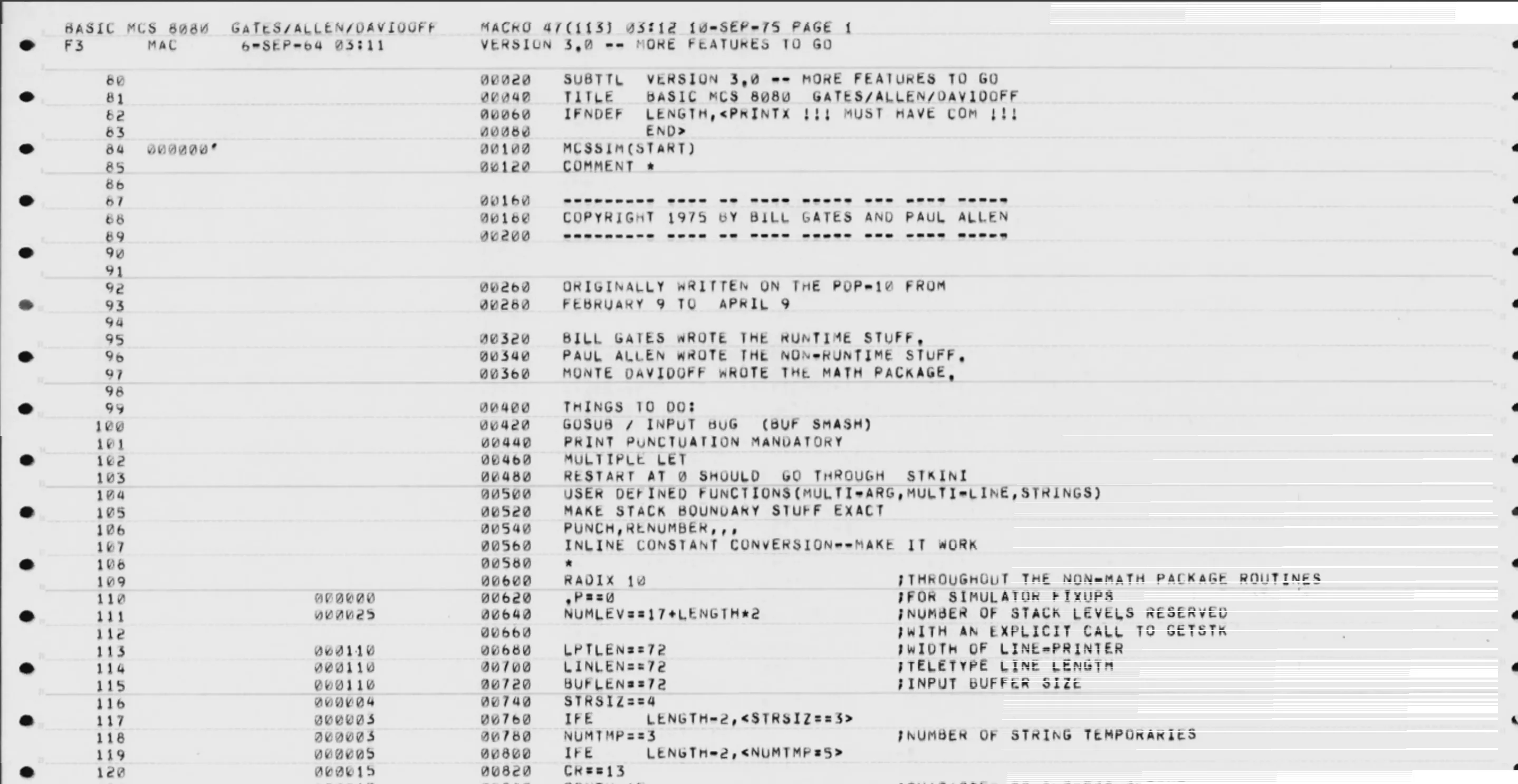 Mã nguồn Altair BASIC gốc được Bill Gates phát hành nhân kỷ niệm 50 năm Microsoft