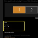 Màn hình cài đặt tắt chế độ Night Light (ánh sáng đêm) trên Windows 10