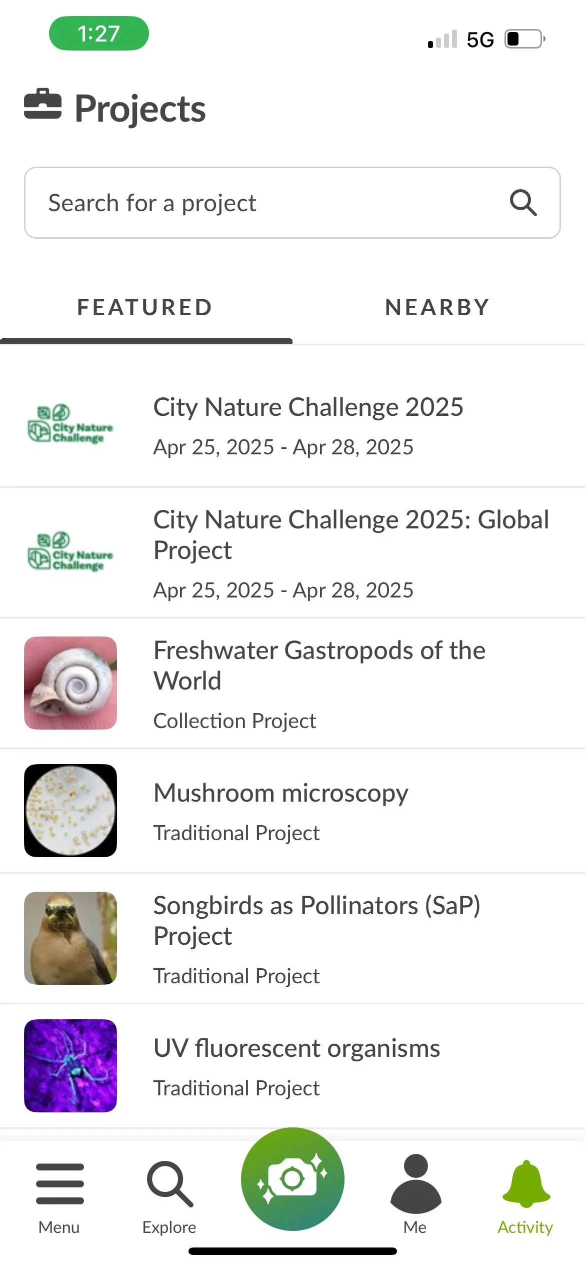 Màn hình iNaturalist hiển thị thông tin loài vật được nhận diện