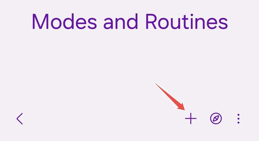 Màn hình thêm một Routine mới trong ứng dụng Samsung Modes and Routines