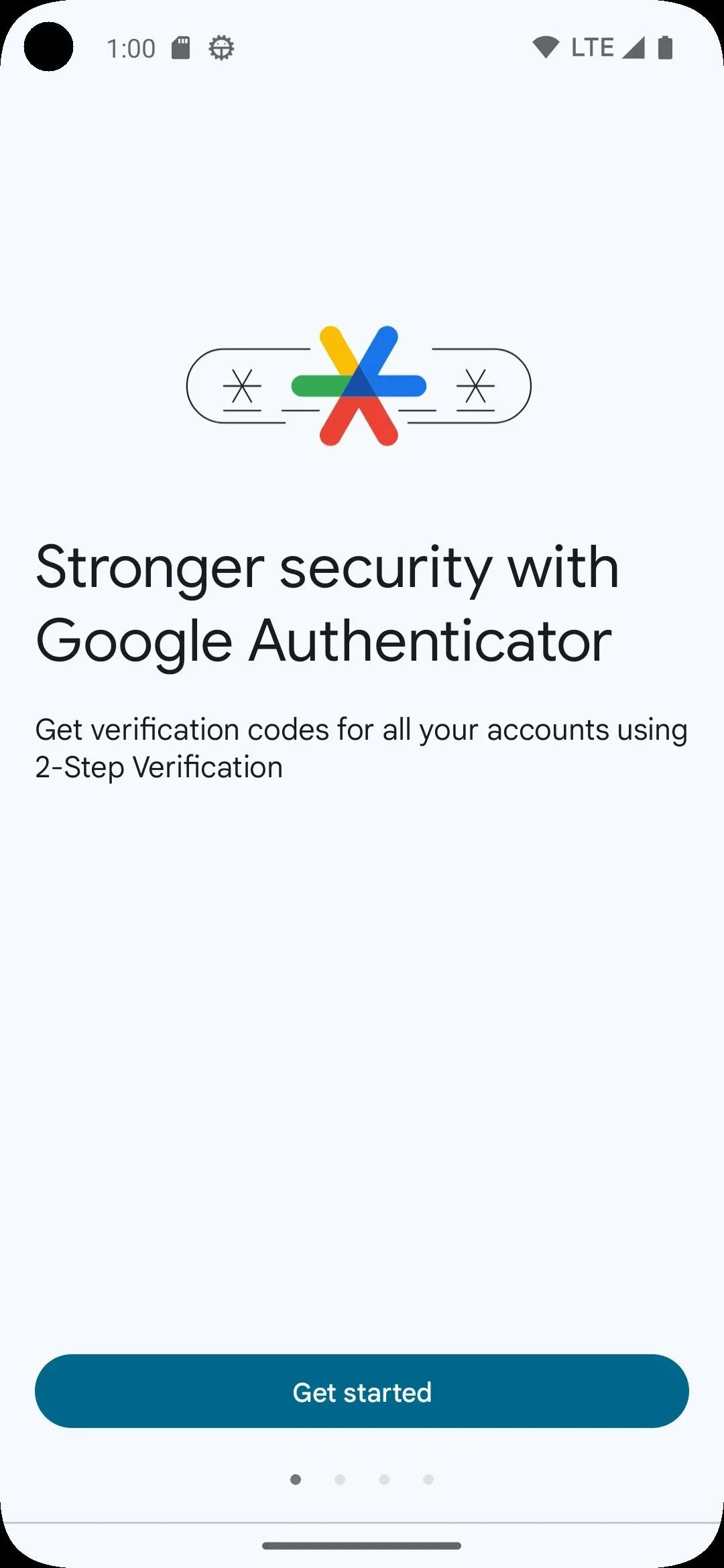 Màn hình thiết lập ứng dụng Google Authenticator để bật xác thực hai yếu tố (2FA)