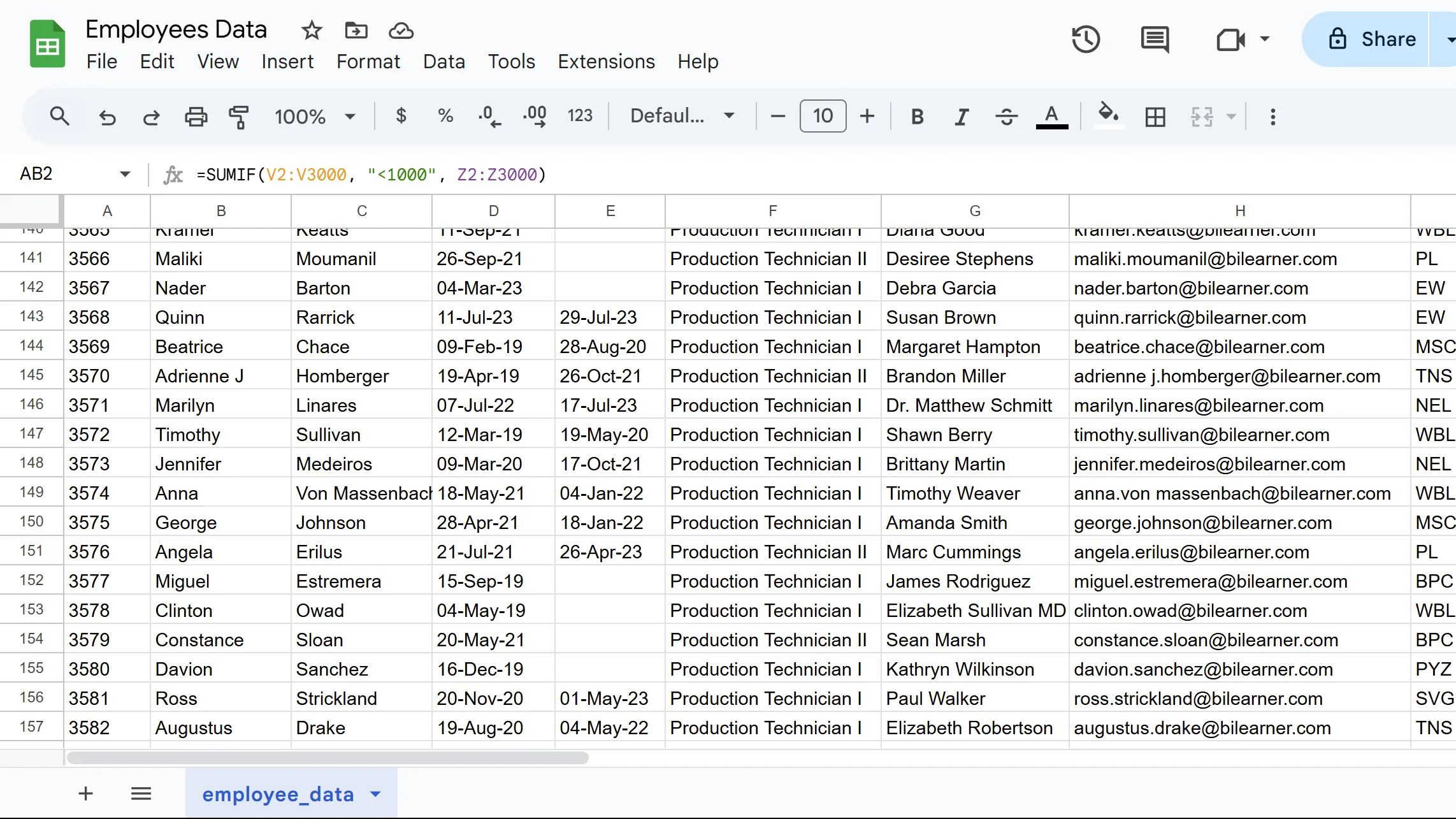 Minh họa cách hàm SUMIF tính tổng các giá trị trong Google Sheets dựa trên điều kiện cụ thể.