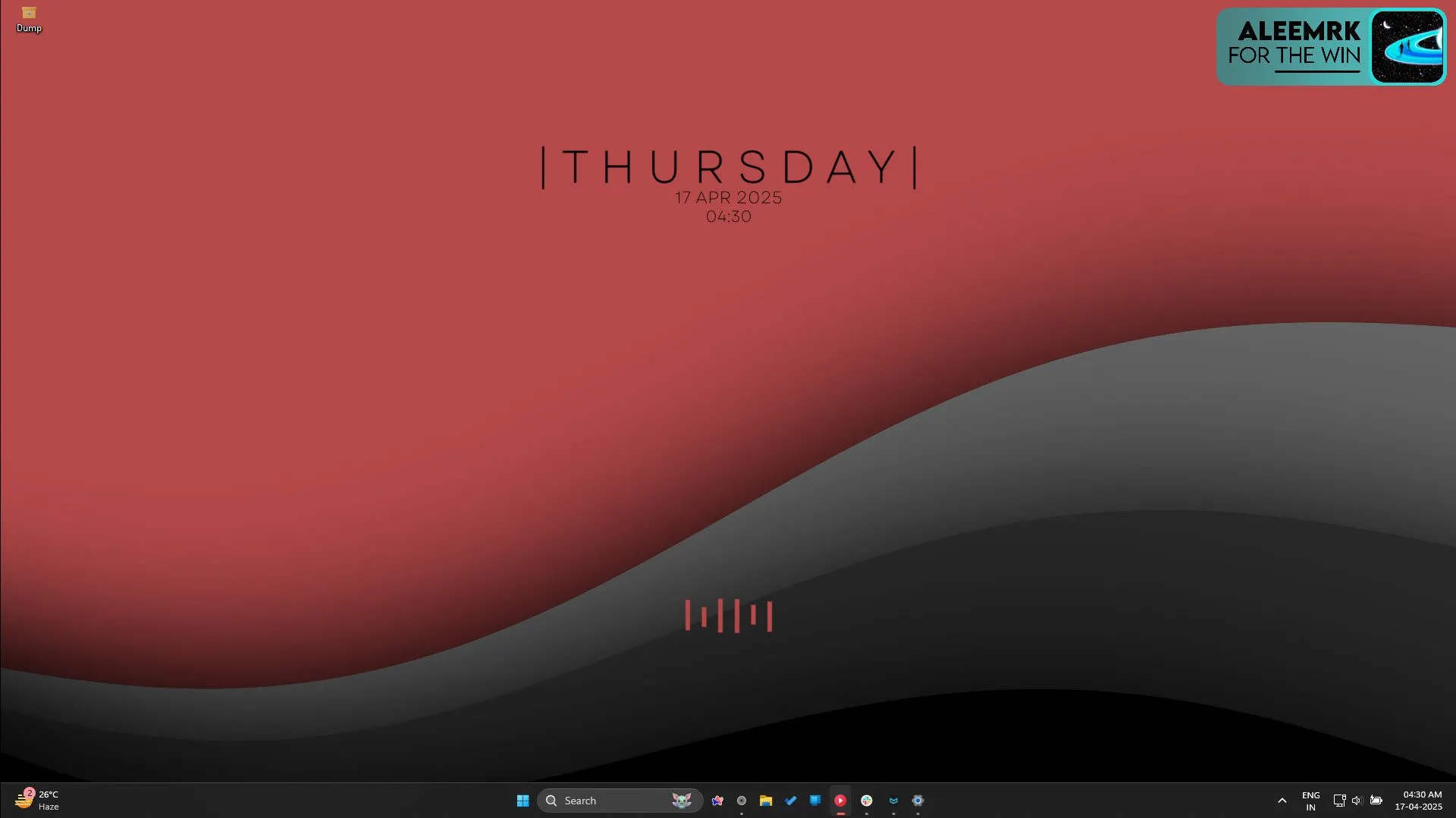 Minh họa thanh Taskbar Windows 11 với tính năng thu nhỏ biểu tượng