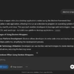 Mô tả chi tiết của ChatGPT Search về khái niệm Electron wrappers