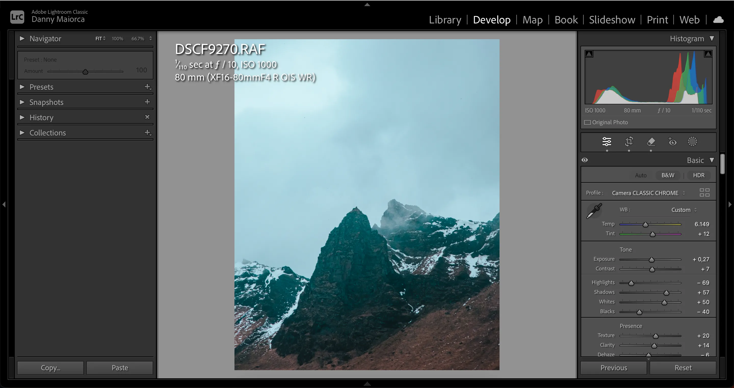 Một bức ảnh được chỉnh sửa với AI trong Lightroom, đôi khi mang lại vẻ quá &quot;hoàn hảo&quot; thiếu độc đáo