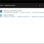 Mục Network and Internet trong Control Panel trên Windows 11