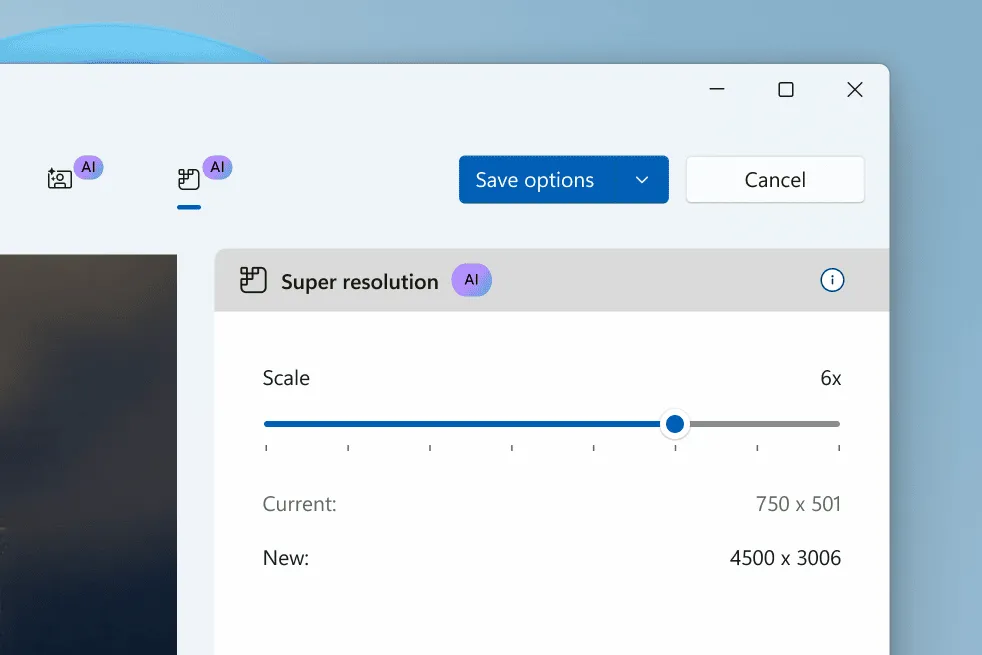 Nâng cao chất lượng ảnh với Super resolution trên Photos Windows 11