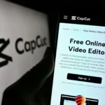 Người dùng điện thoại đang chỉnh sửa video trên CapCut