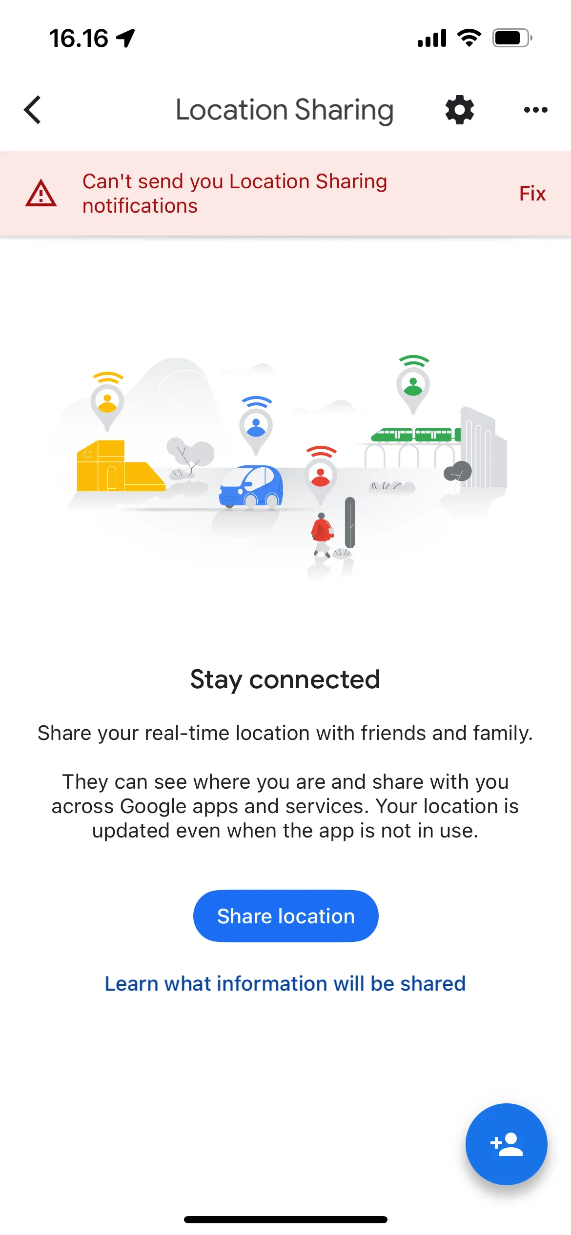 Nút Chia Sẻ Vị Trí (Share Location) trong Google Maps với các tùy chọn người nhận