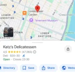 Nút Lưu (Save) trong Google Maps khi chọn địa điểm để lưu vào danh sách
