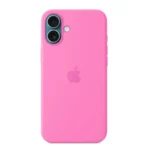 Ốp lưng silicone Apple MagSafe màu hồng mẫu đơn cho iPhone 16 Plus
