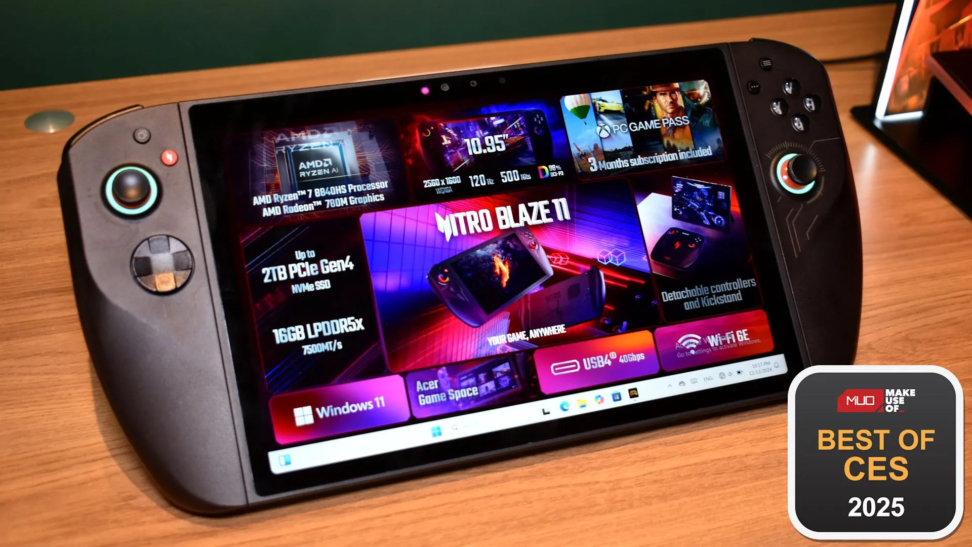 PC chơi game cầm tay Acer Nitro 11 ra mắt tại CES 2025 giành giải thưởng.
