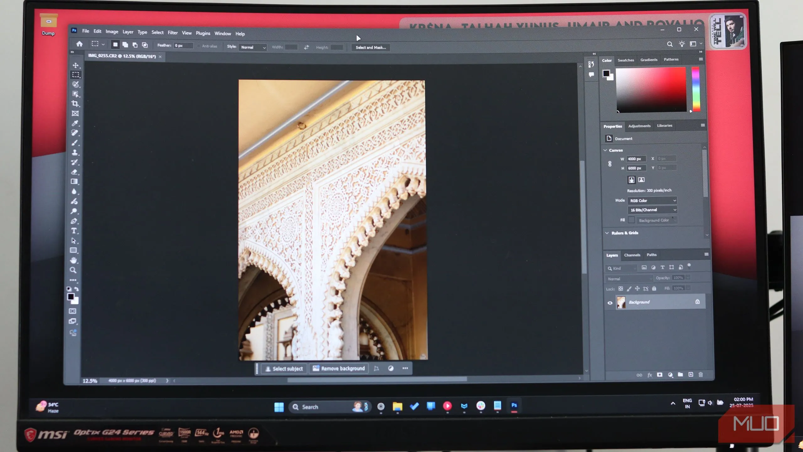 Photoshop 2025 trên Windows 11 với giao diện chuyên nghiệp