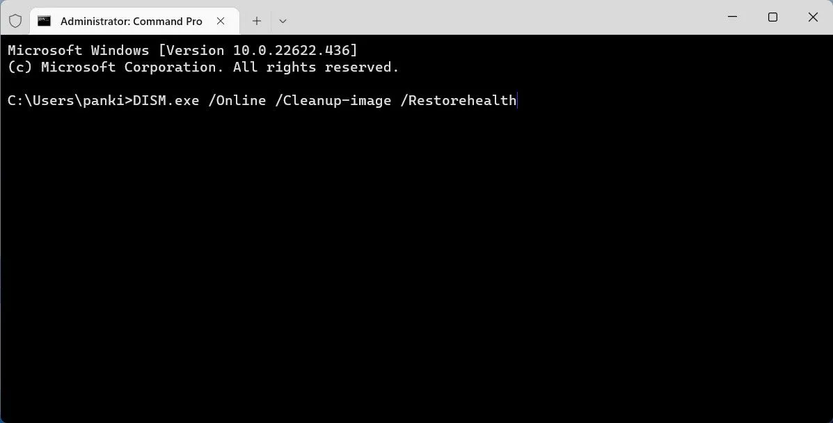 Quét DISM trên Windows để khắc phục lỗi Bluetooth