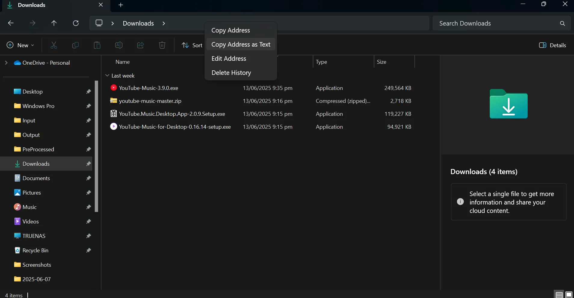 Sao chép địa chỉ thư mục Downloads để cấu hình Windows Sandbox nâng cao