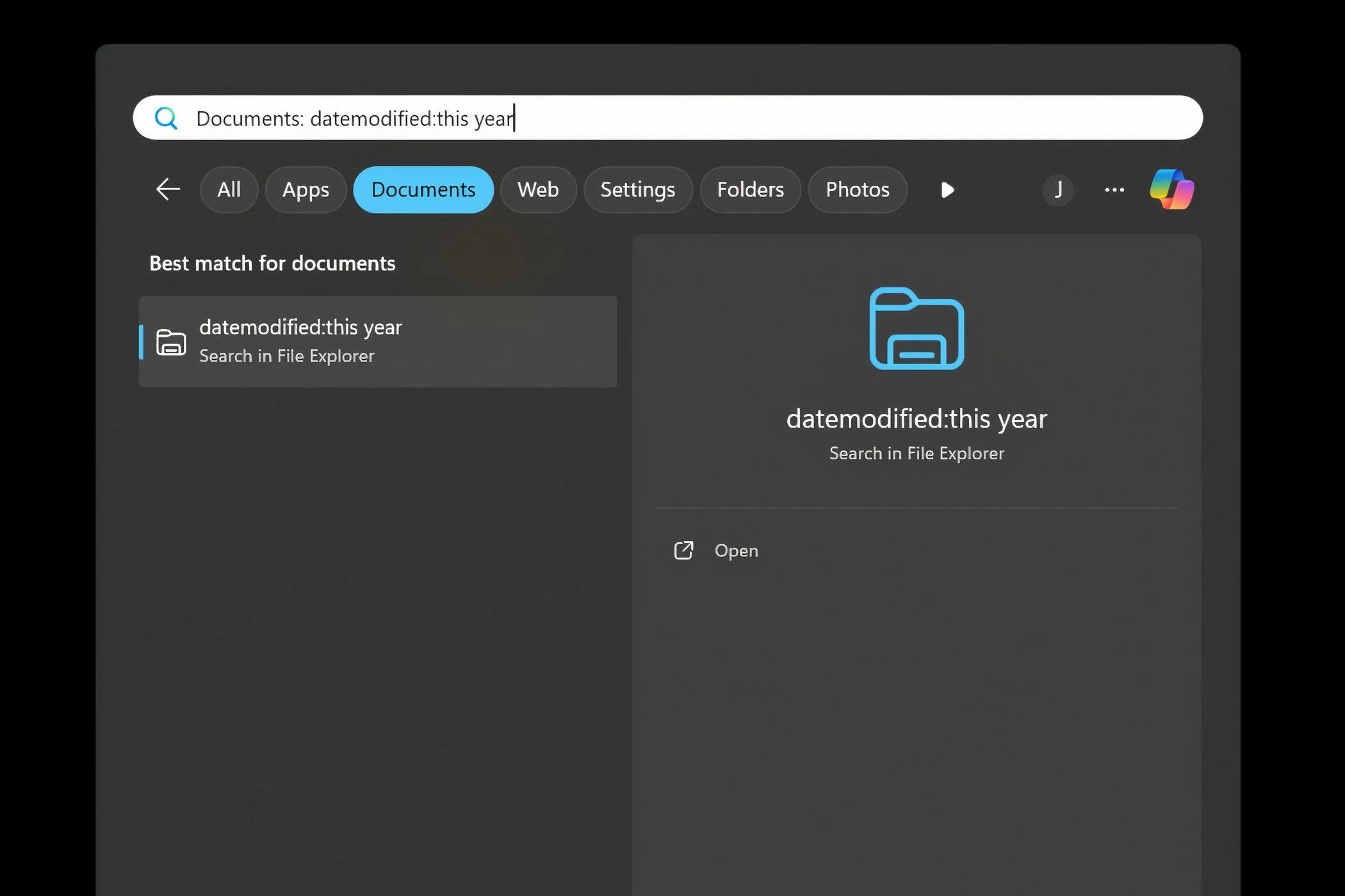 Sử dụng bộ lọc ngày chỉnh sửa trong Windows File Explorer để tìm file mới nhất