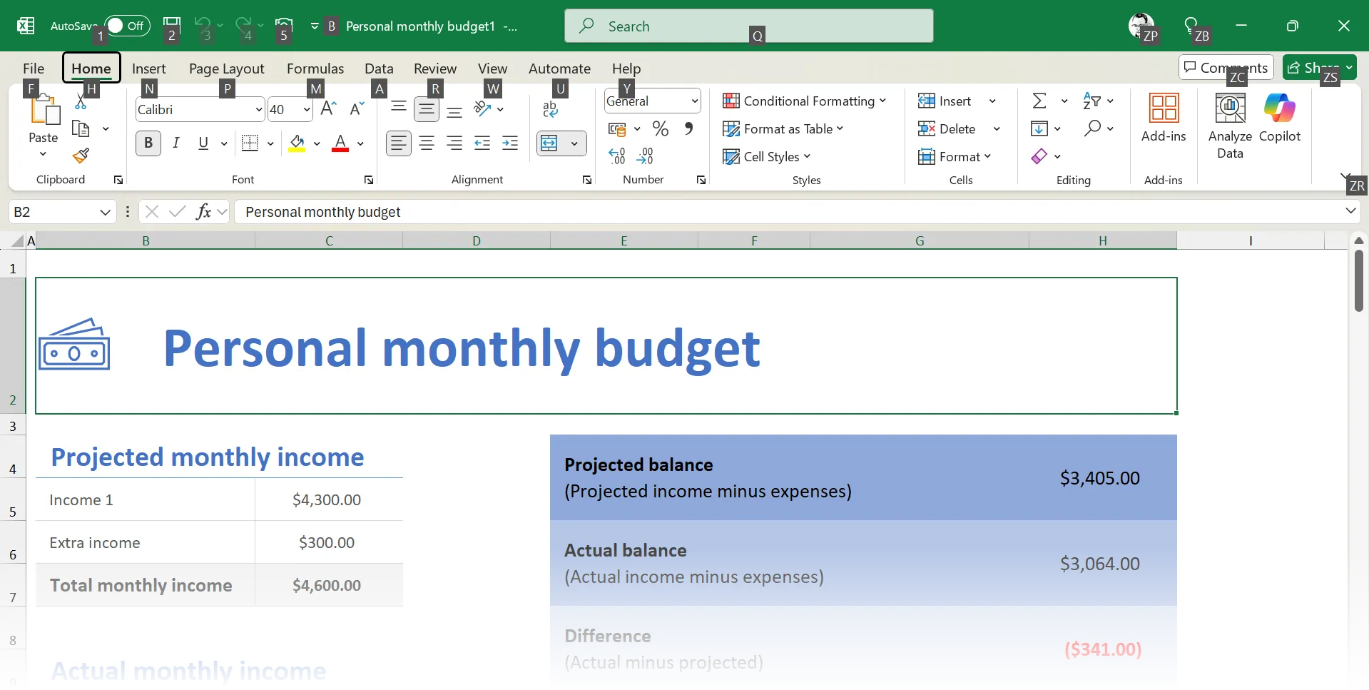 Sử dụng phím Alt để hiển thị các phím tắt nhanh trên Ribbon trong Microsoft Office
